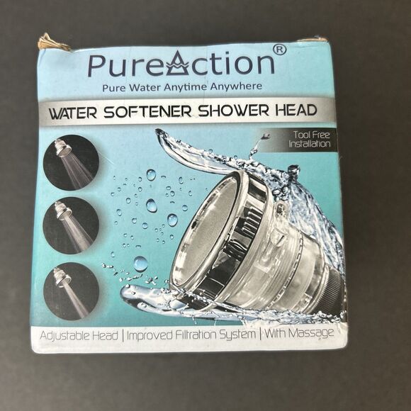 PureAction Water Softener Shower Head Model SH388 Multi Function Filter New - Picture 2 of 5